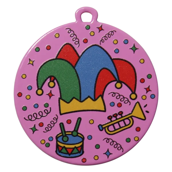 Carnavalsmedaille roze
