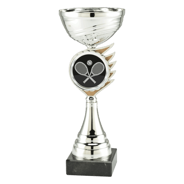 Grote tennis trofee zilver