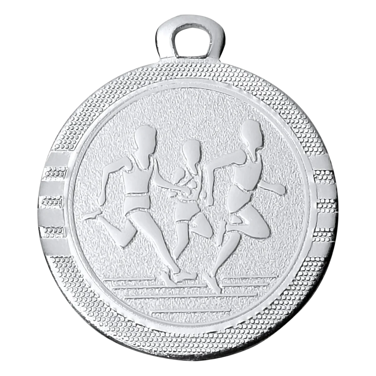 Mini hardloop medaille zilver