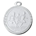 Mini hardloop medaille zilver