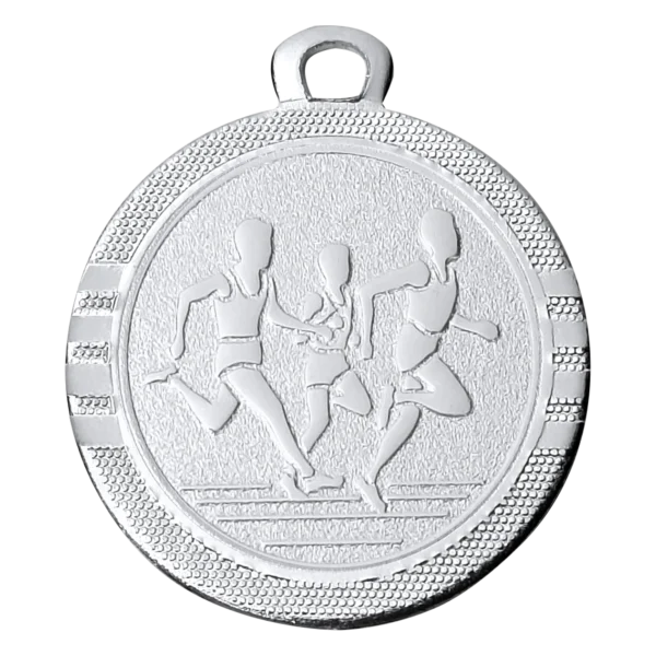 Mini hardloop medaille zilver