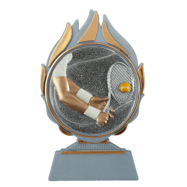 Tennis trofee goud