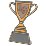 voetbal trofee brons