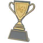voetbal trofee goud